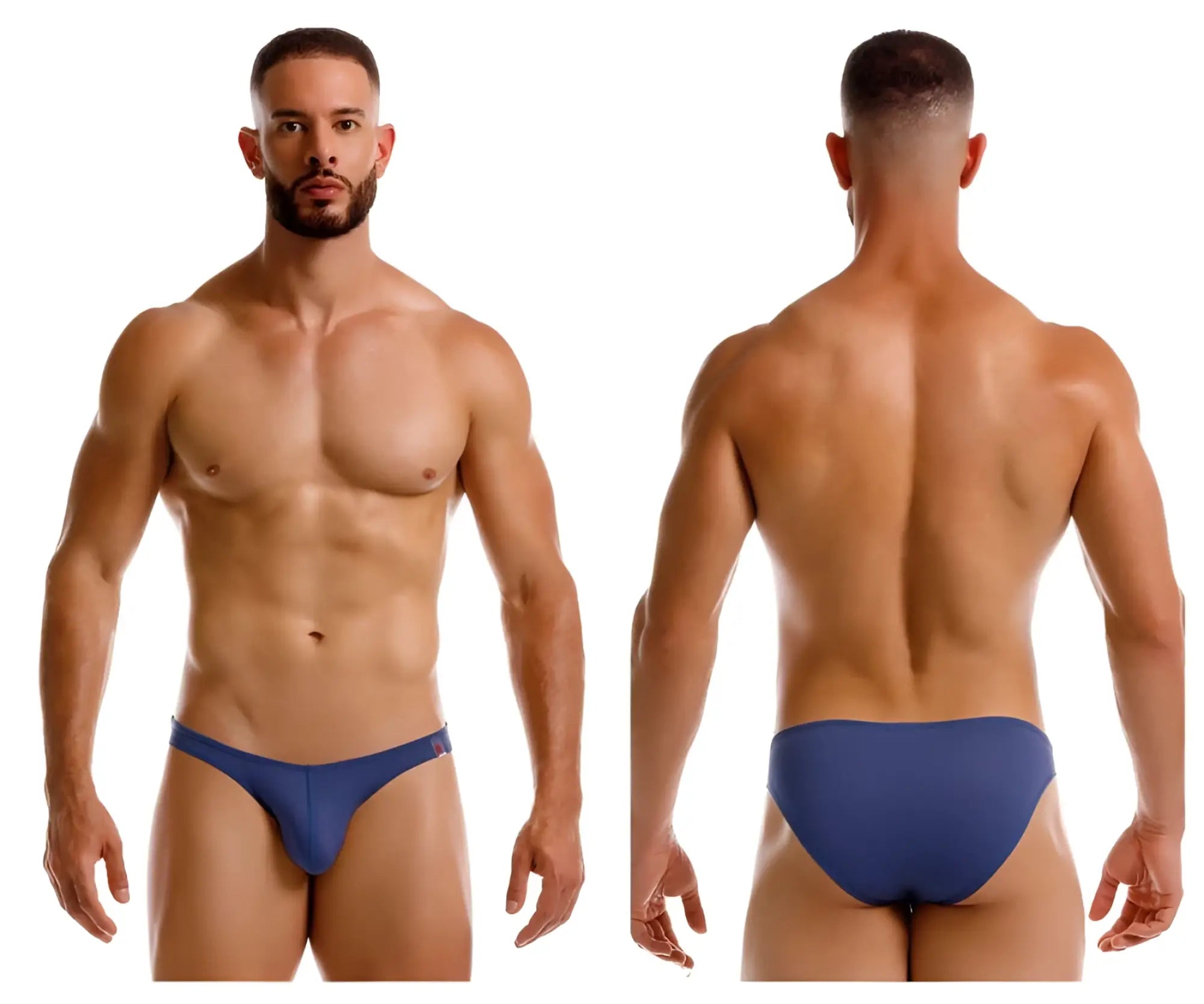 Blue men’s briefs jor 2247 cosmo bikini in breathable fabric shown from the back side