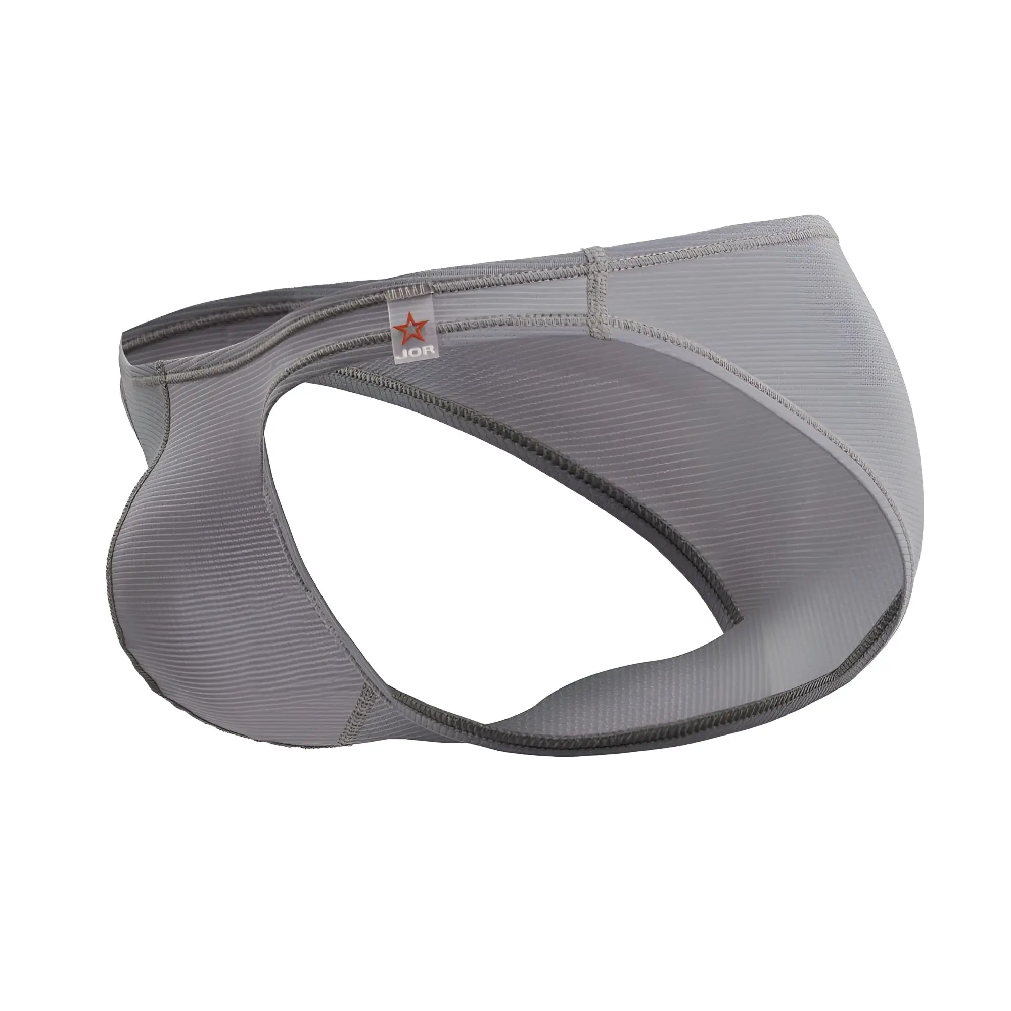 Gray jor 2247 cosmo bikini men’s briefs with textured fabric and reinforced stitching in a form fitting style