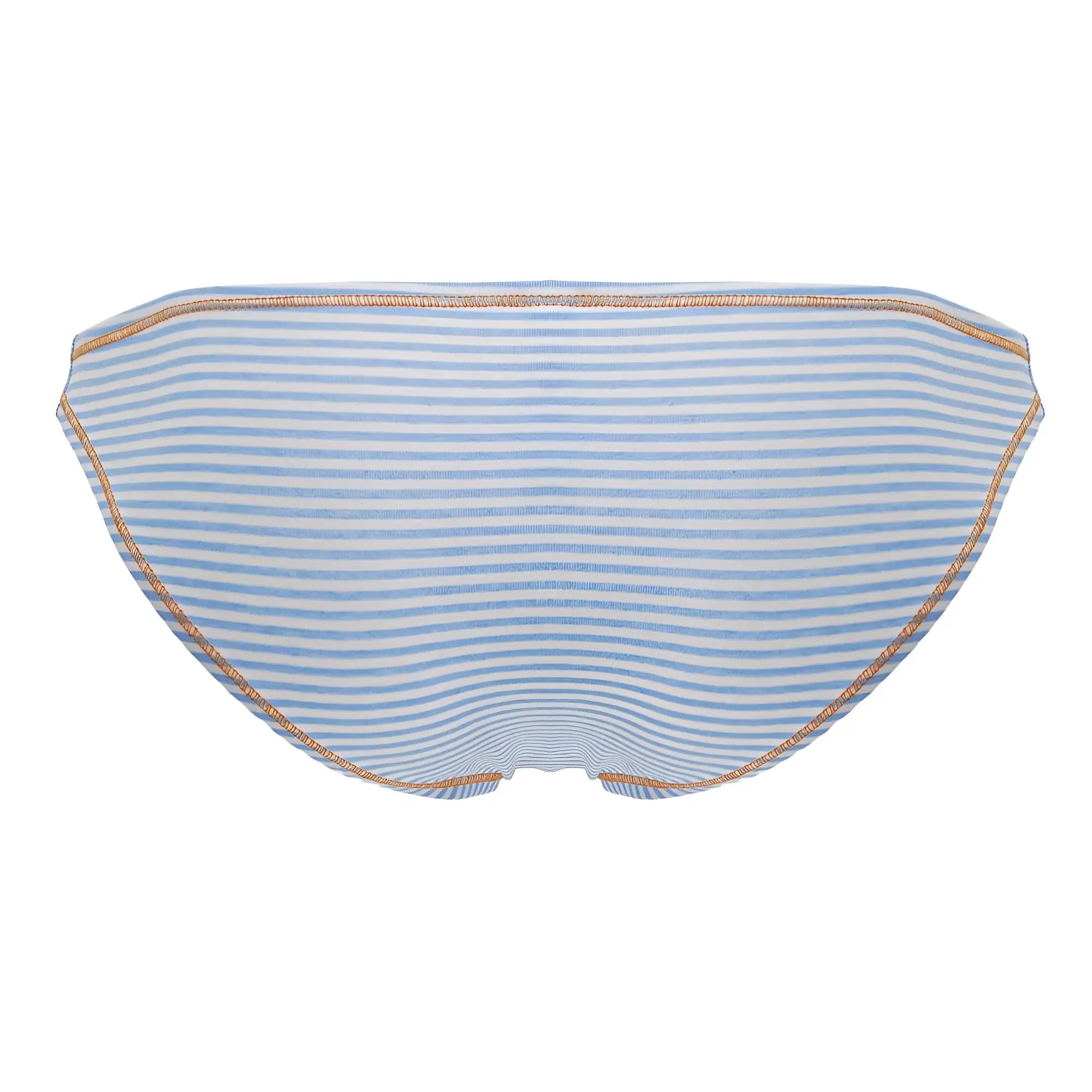 JOR 2249 sour bikini light blue and white striped bottom with gold-toned trim for stylish swimwear look