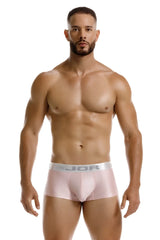 Pink jor 2251 bright trunks men’s briefs with a silver waistband featuring a comfortable stretchy fit
