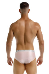 Pink textured briefs with gray jordan waistband and star logo in bright jor 2252 briefs color pink