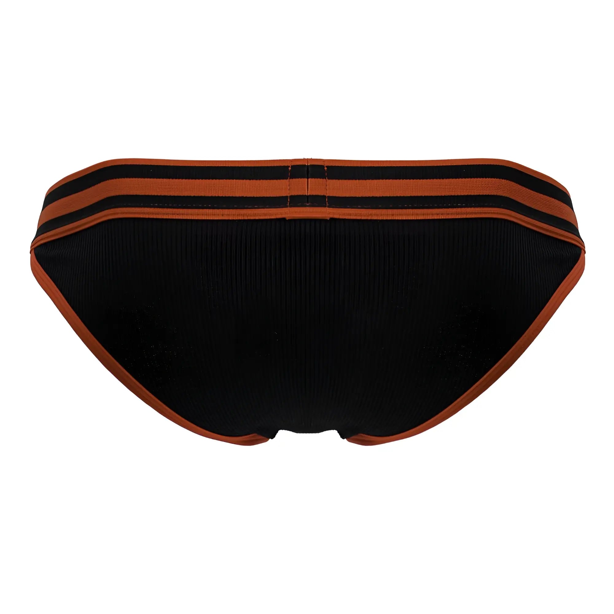 Black and orange striped ribbed briefs jor 2255 rush bikini color black showing front side