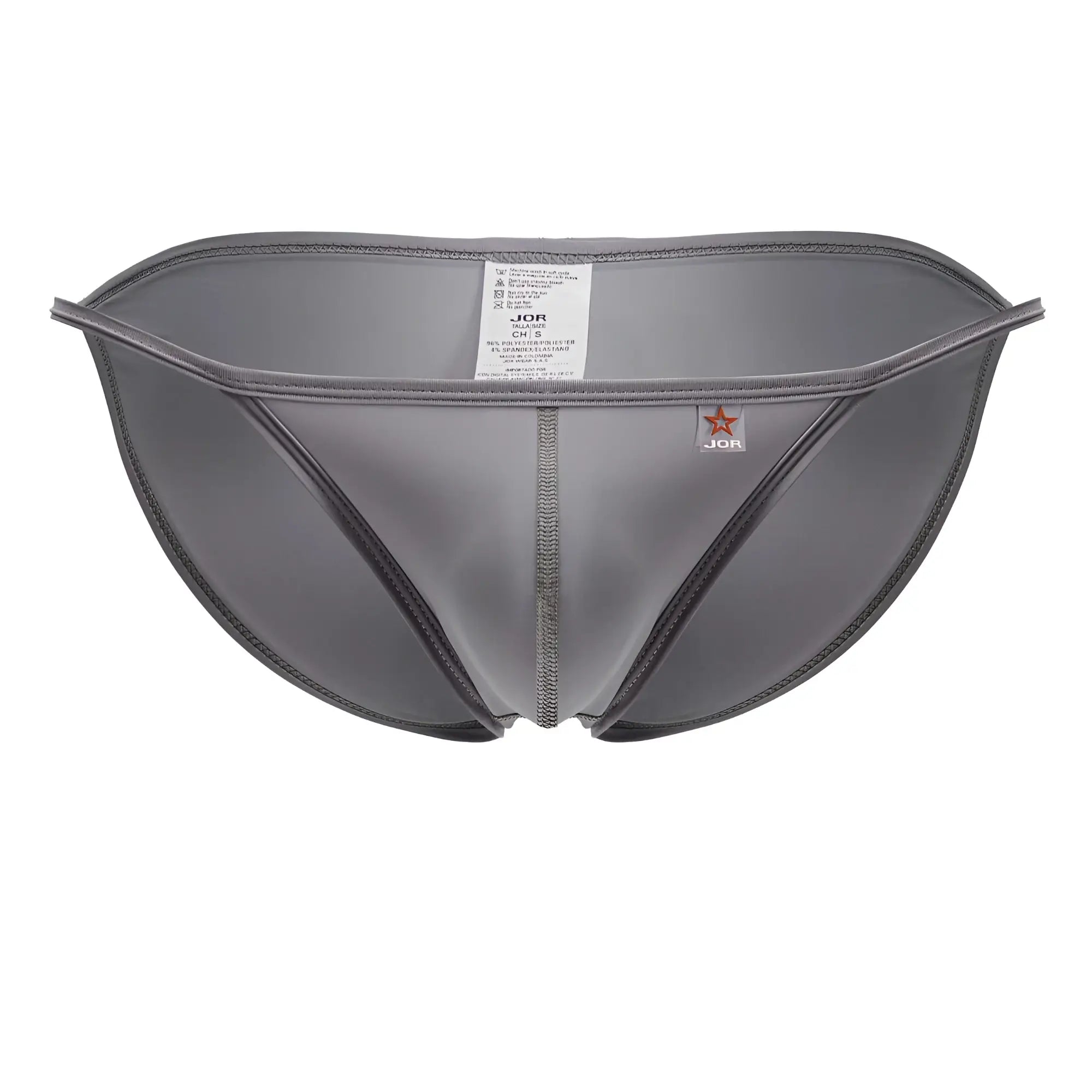 Gray jor 2257 axel bikini briefs with sleek form-fitting design and subtle stitching details