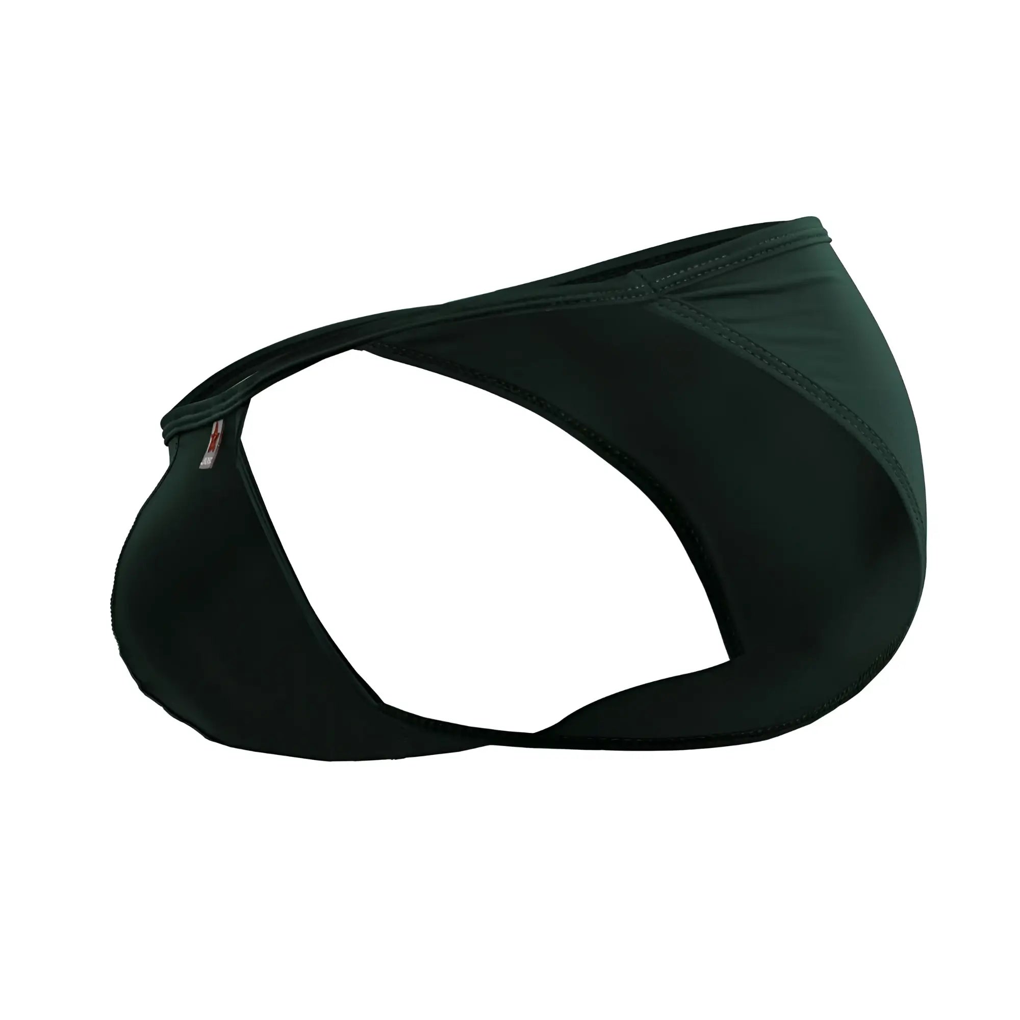 Black jor 2257 axel bikini swim trunks in green with sleek minimalist design and smooth fabric