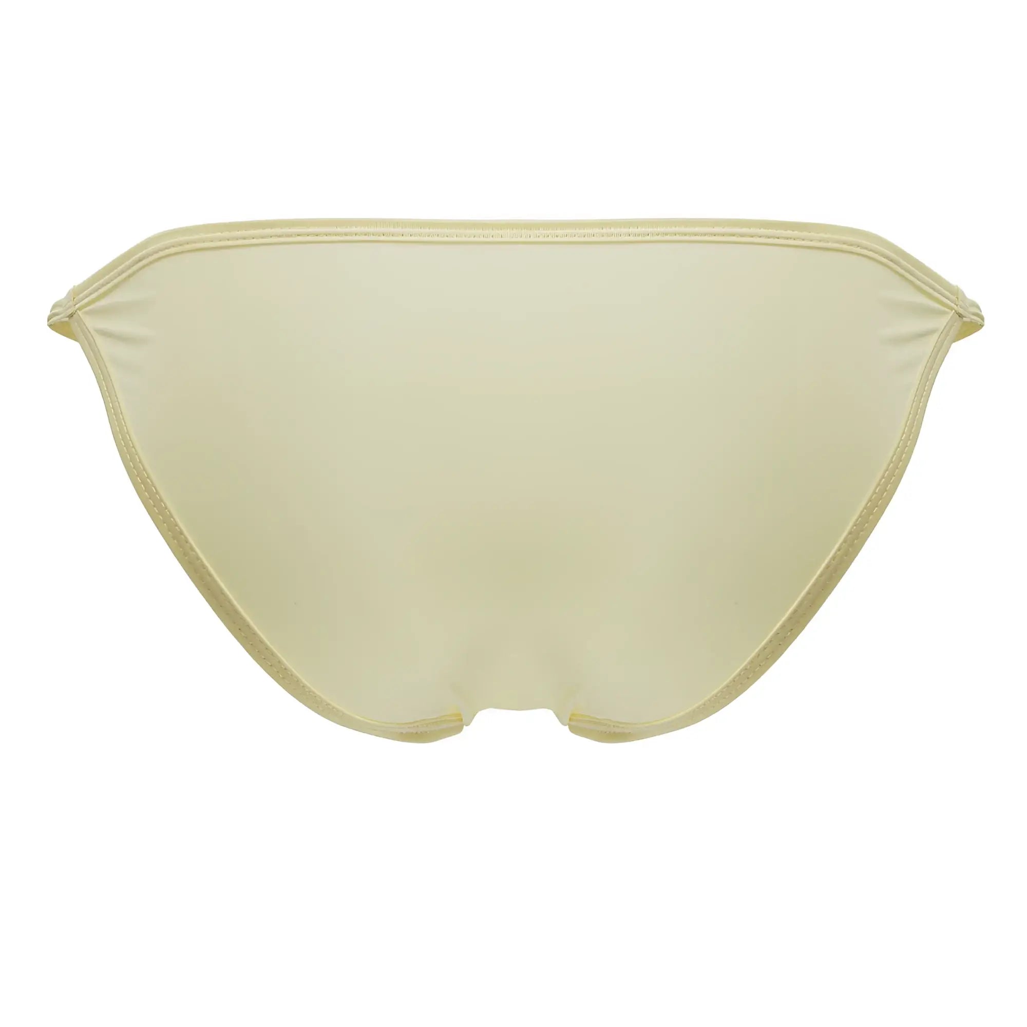 Cream-colored smooth textured bikini bottom with minimalist design from JOR 2257 Axel Bikini color yellow collection
