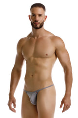 Gray jor 2258 axel g-string athletic briefs with sleek form-fitting design and subtle trim detailing