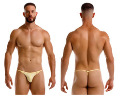 Jor 2258 axel g-string in pale yellow with a thin waistband and minimal coverage in a form-fitting design