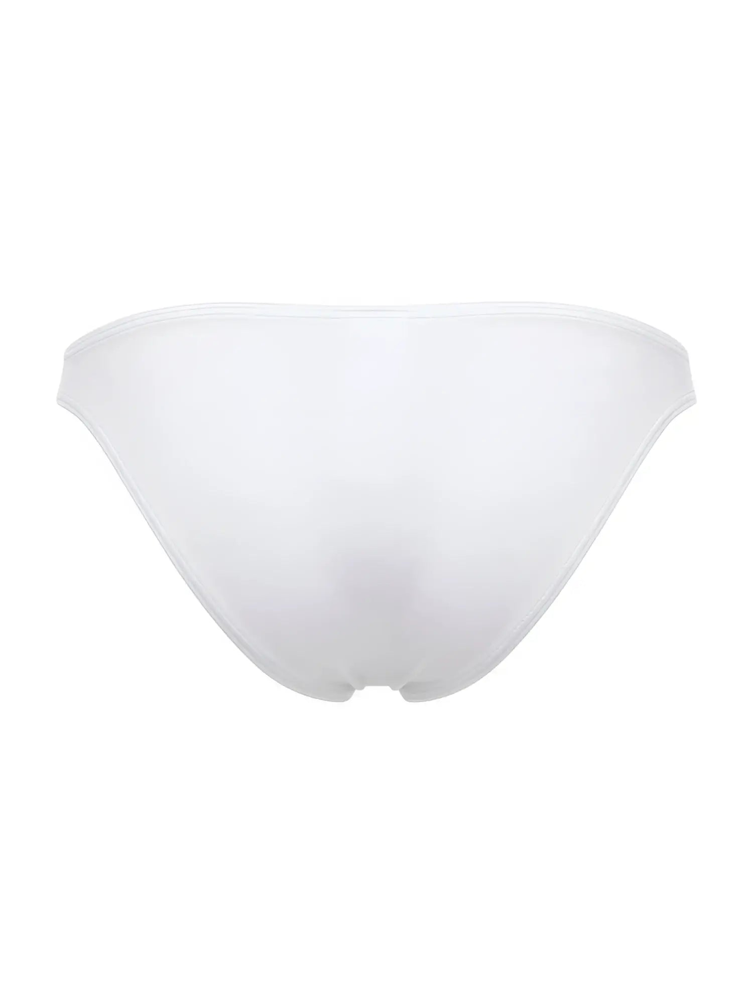 White sheer bikini bottom from jor 2273 travel swim bikini in white showing the back side