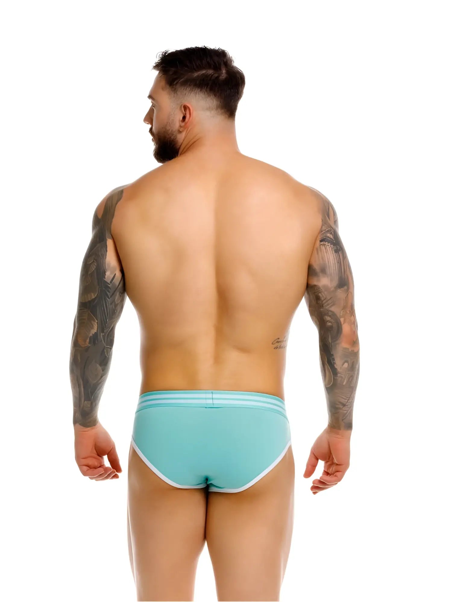 Light blue jor 2321 college briefs with white trim comfortable mint-colored underwear for daily wear
