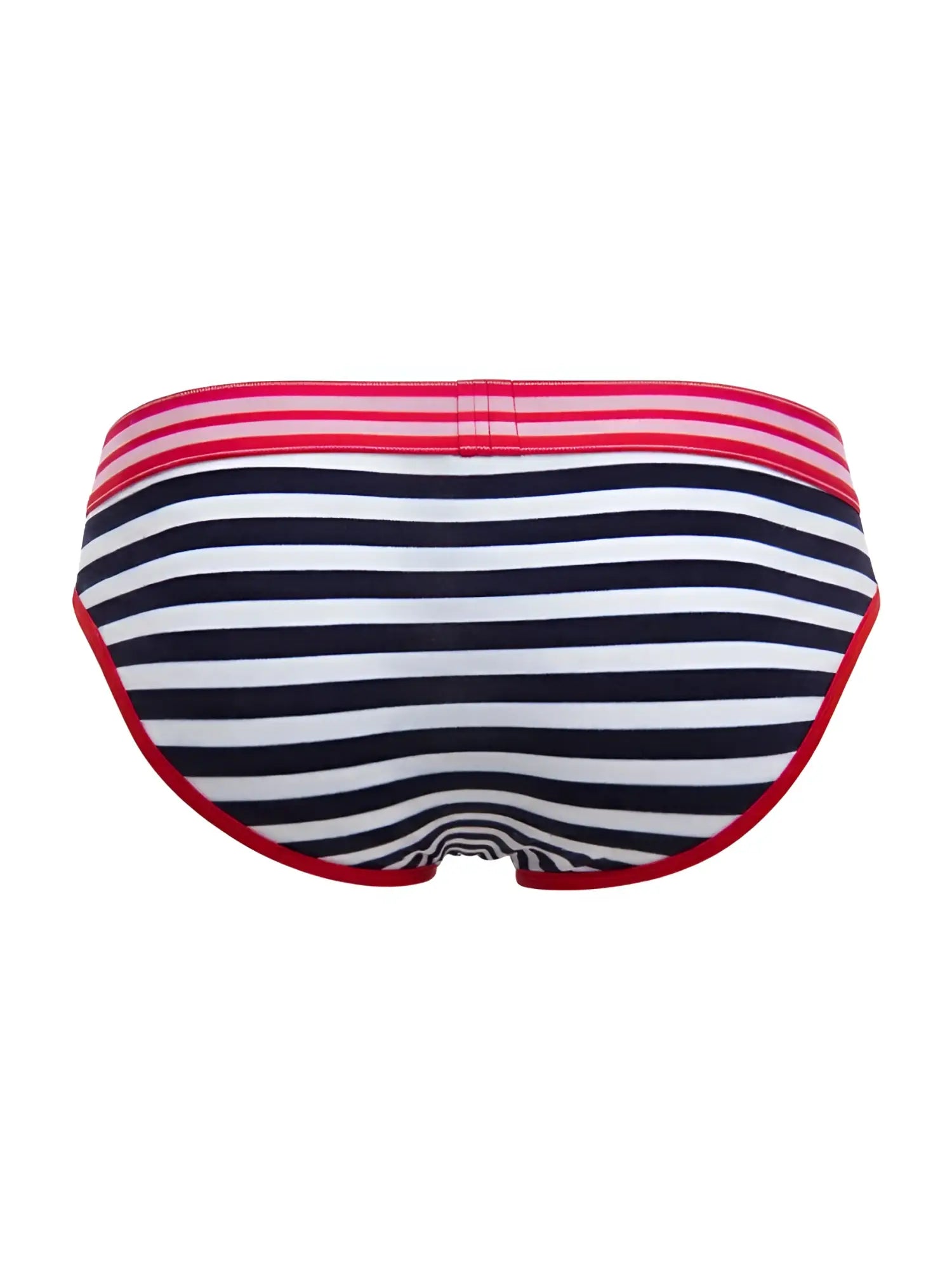 Navy and white striped briefs with red trim jor 2335 santorini briefs color stripes in comfortable fabric