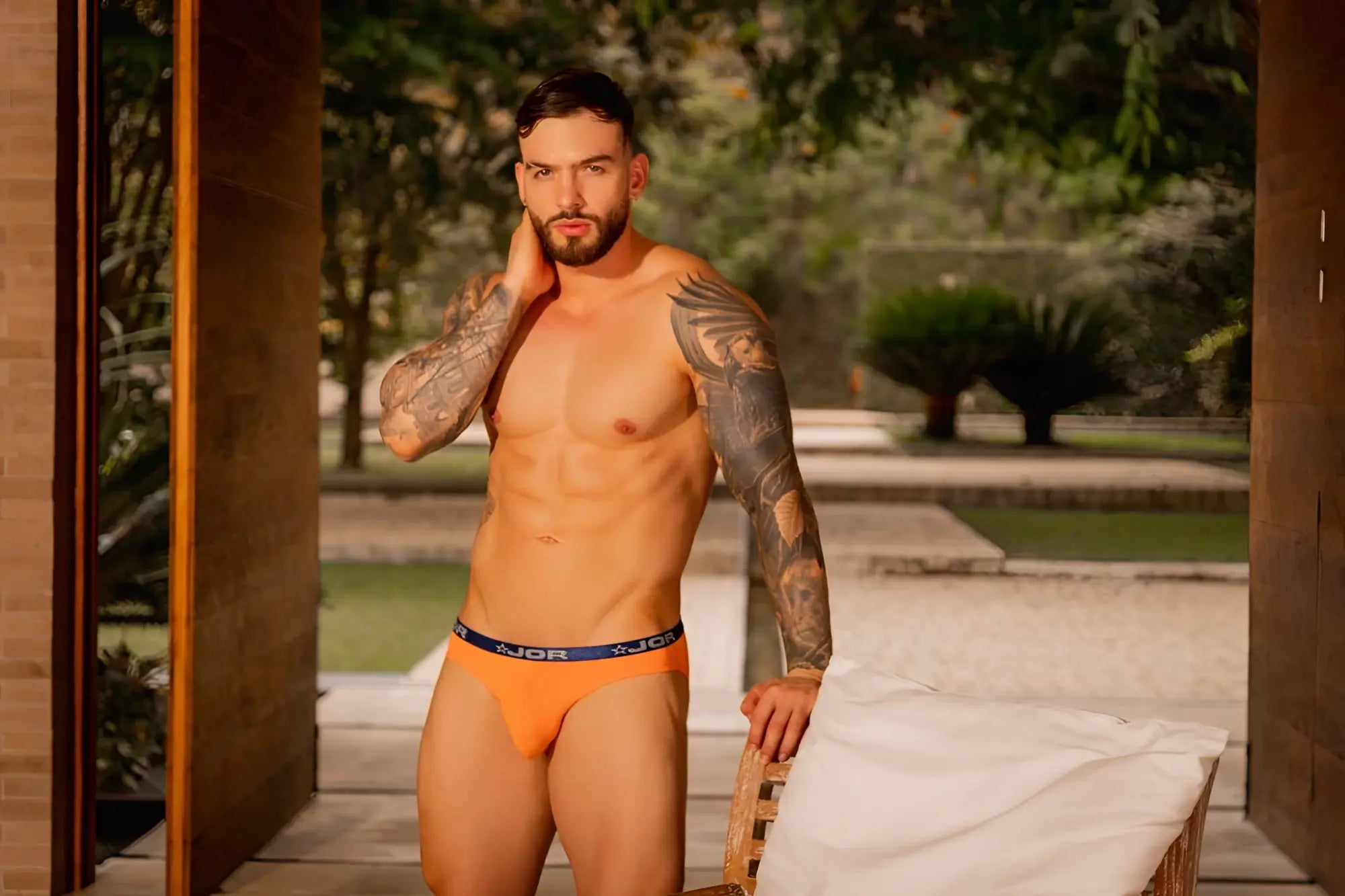 Orange jor 2346 cannes bikini briefs in bright orange featuring a sleek and comfortable design