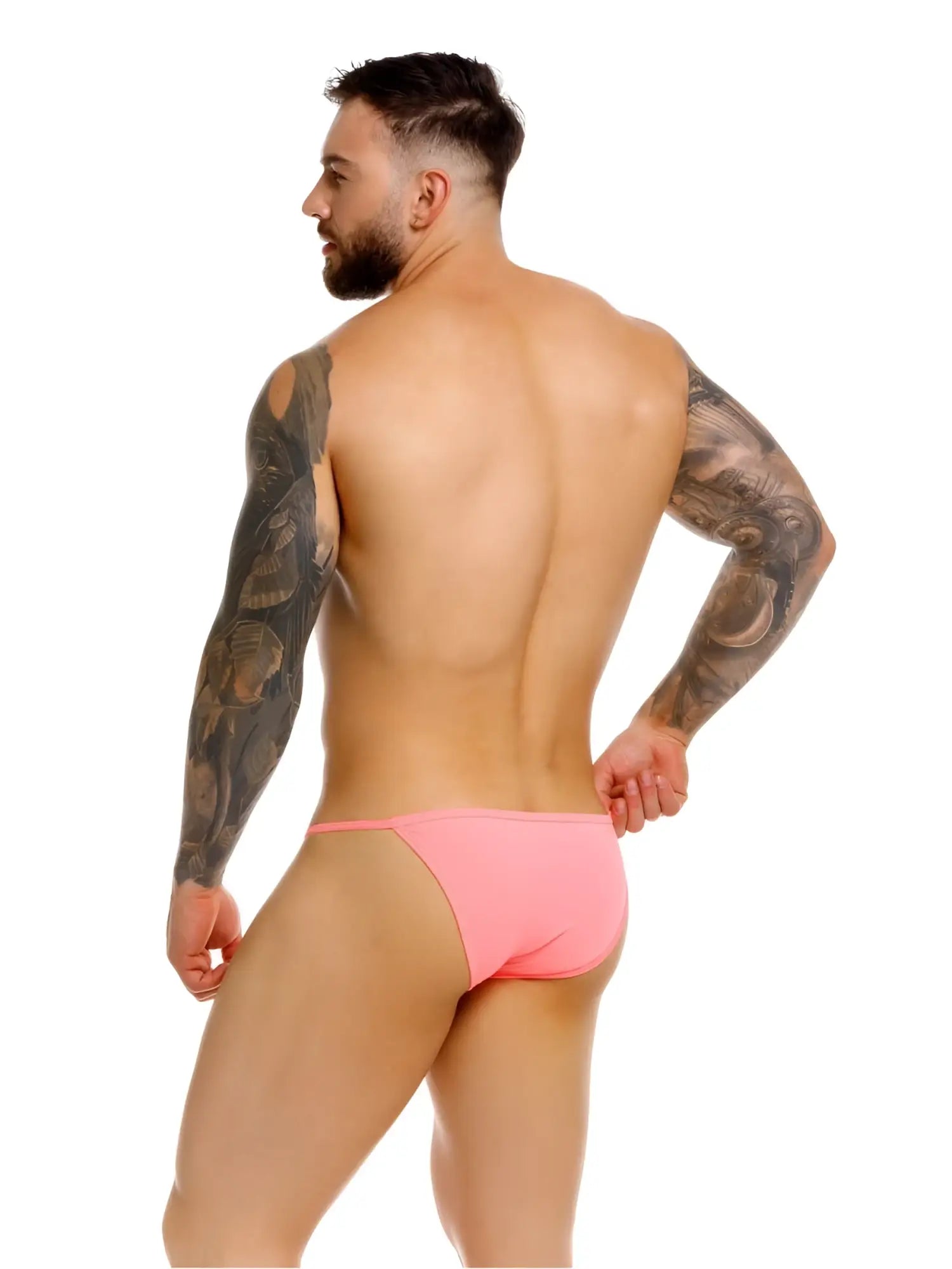 Pink jor 2358 axel bikini briefs in candy color made from breathable fabric for athletic use