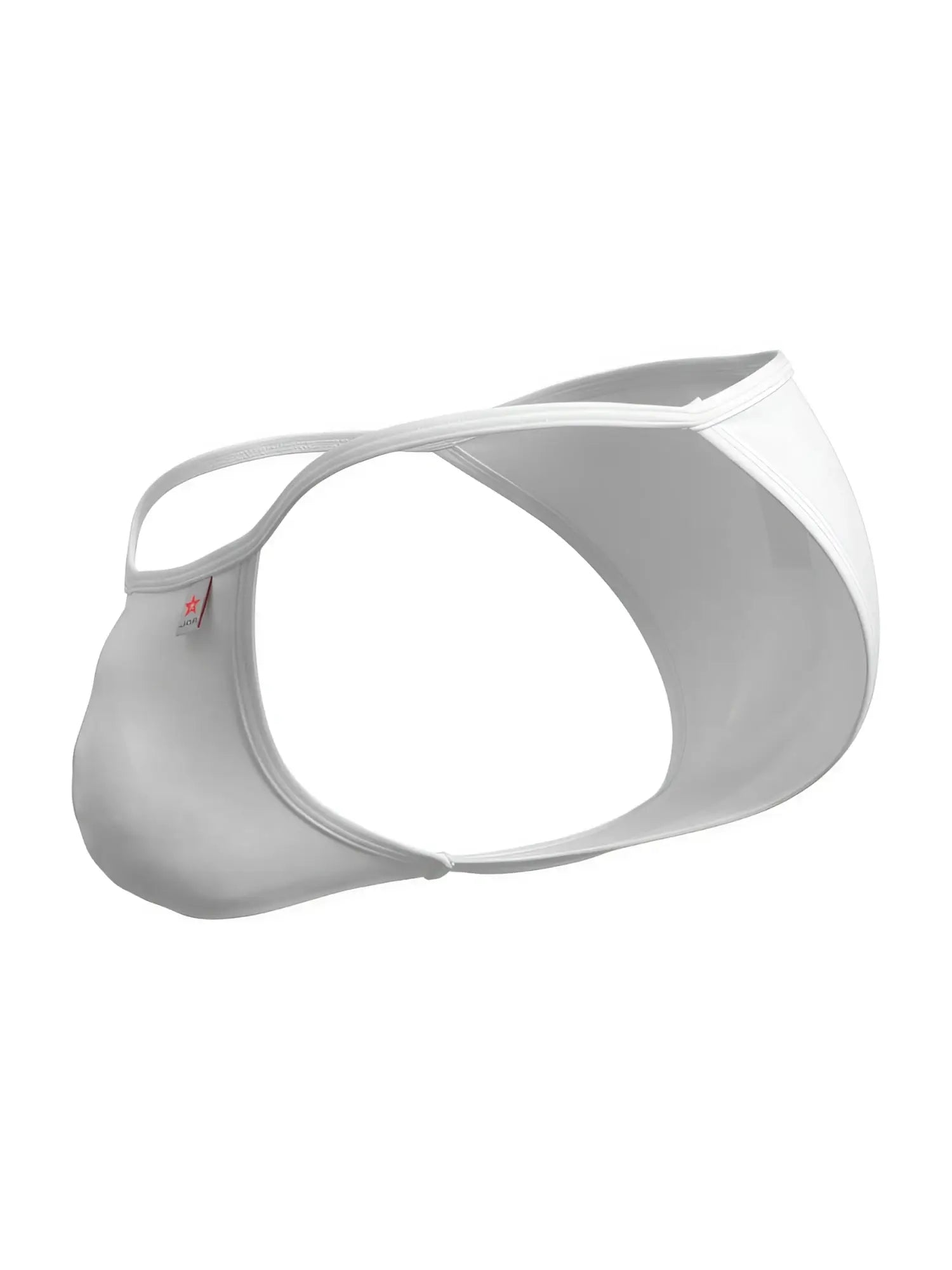 White jor 2358 axel bikini briefs featuring a form-fitting minimalist design with a subtle elastic waistband