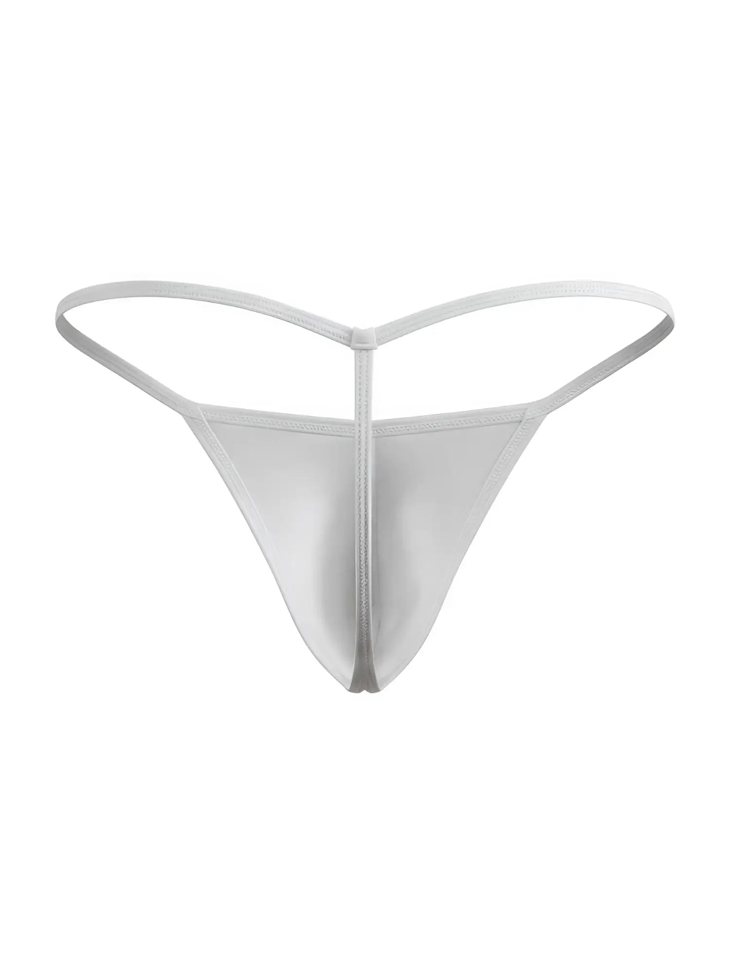 A sleek translucent white satin thong with minimalist design and thin straps jor 2359 axel g-string color white