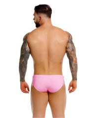 Pink jor 2384 wind swim briefs made of lightweight material designed for comfortable swimming use