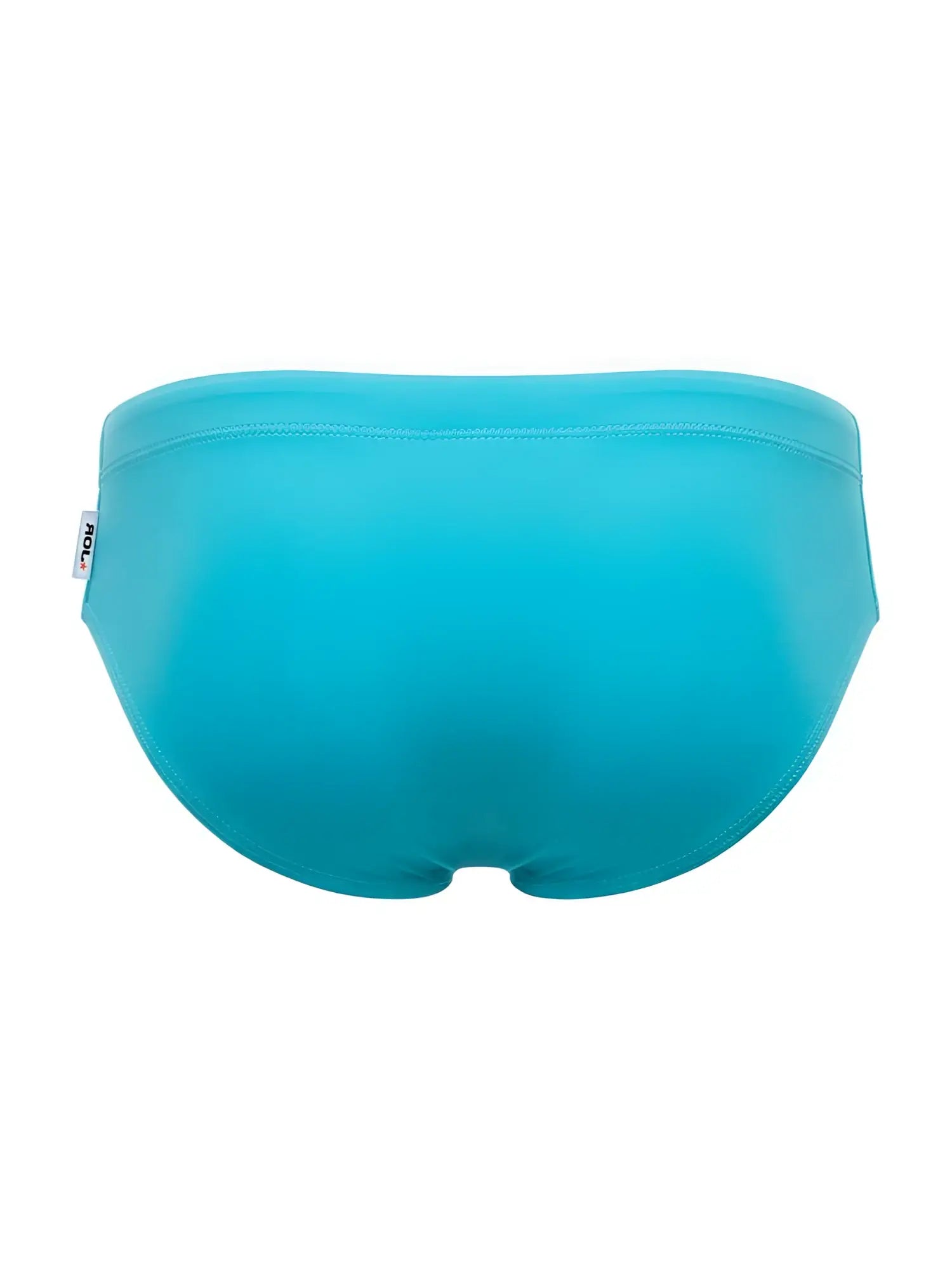 Jor 2387 travel swim briefs in turquoise feature sleek solid color smooth stretchy fabric and subtle waistband seam