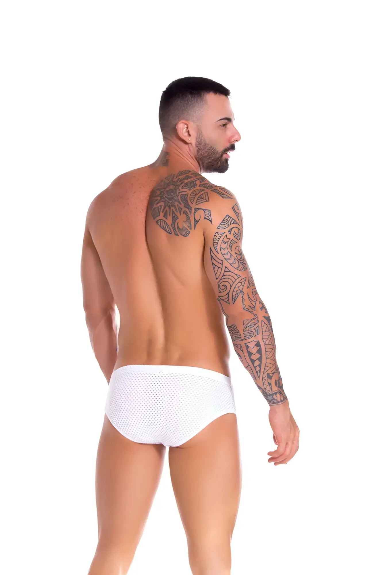 White mesh jor gipsy bikini briefs underwear in size m featuring breathable mesh fabric and a white color design