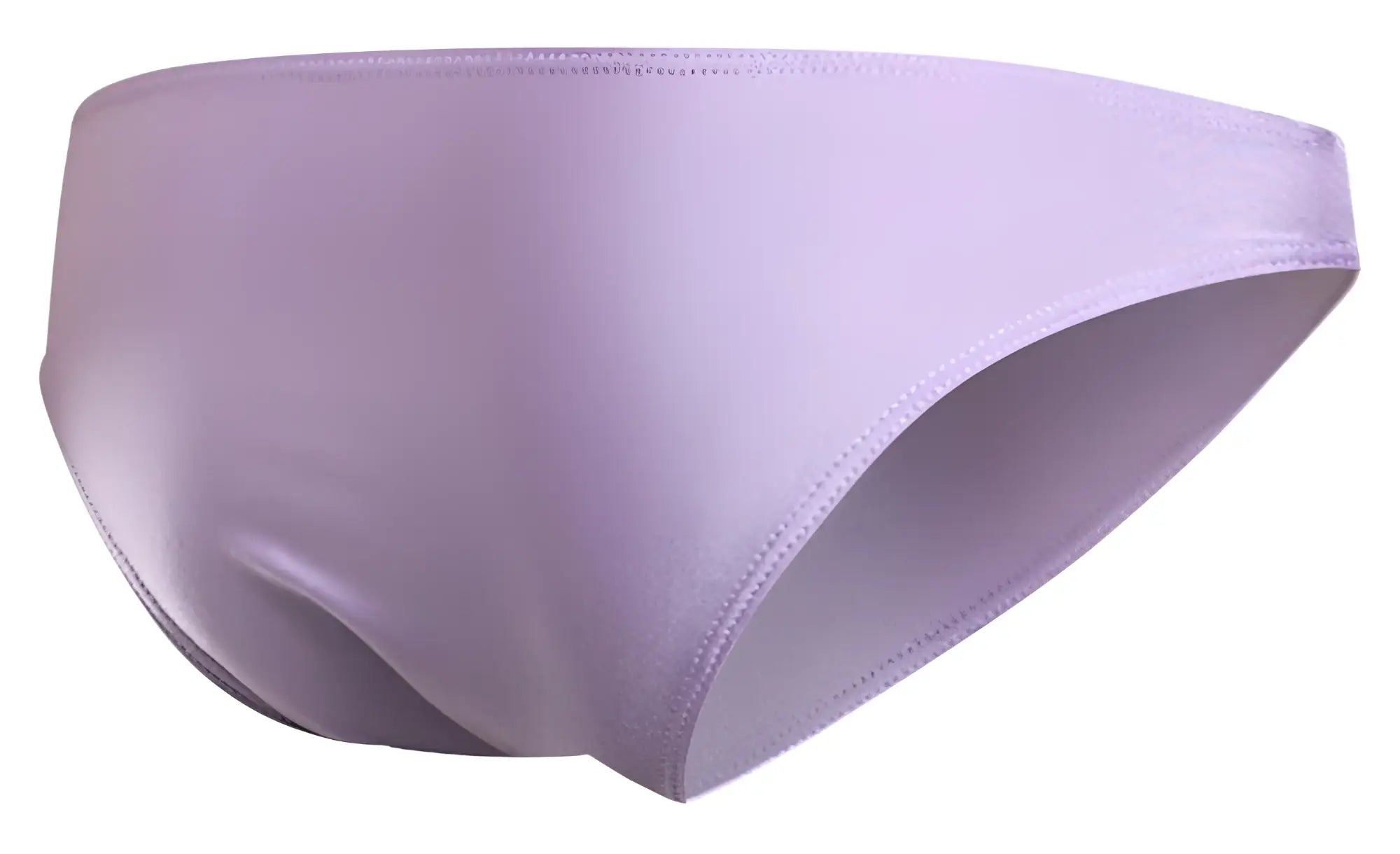 Justin Simon xsj01 classic bikini brief in lilac satin with a smooth glossy finish and neatly stitched edges