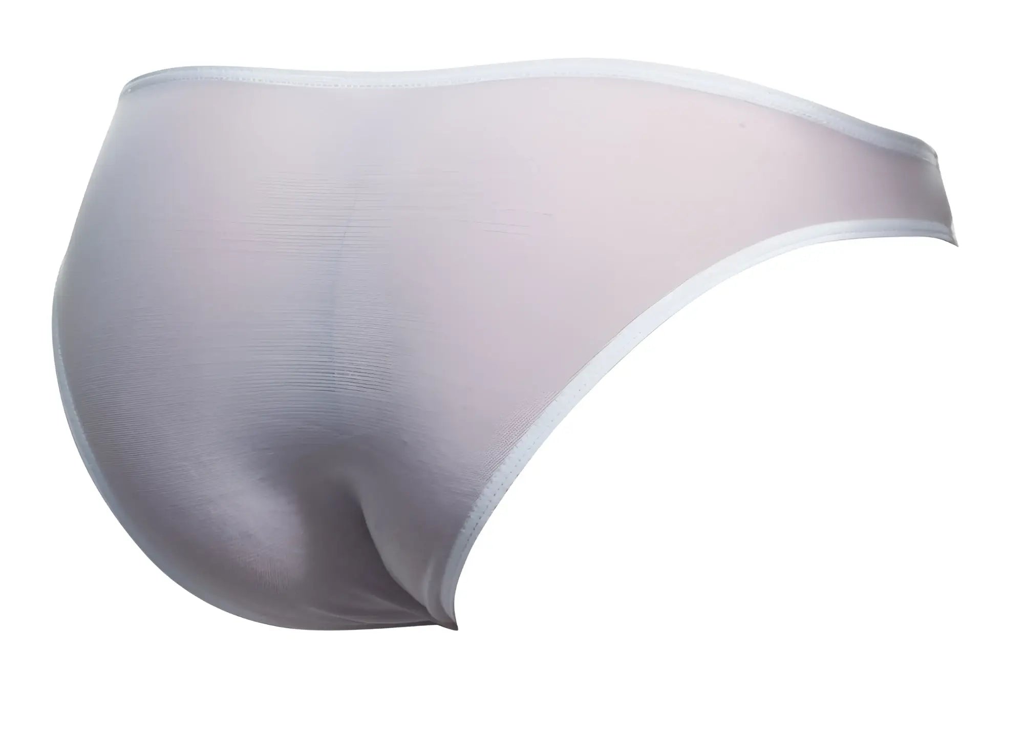 Justin simon xsj01 classic bikini briefs in white transparent mesh with smooth seamless design