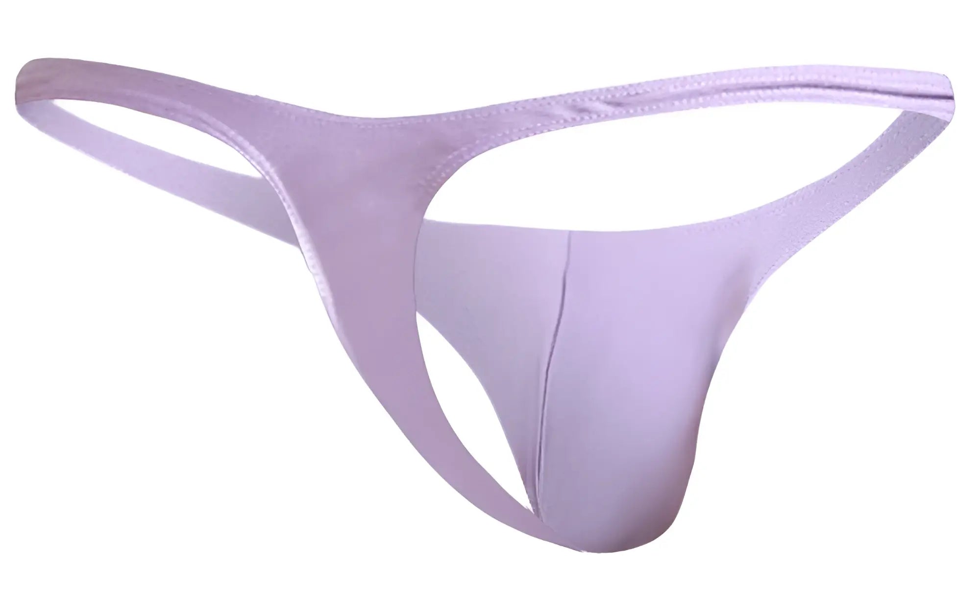 Lavender-colored JUSTIN SIMON XSJ03 classic thong made of smooth stretchy fabric with thin straps minimalist design