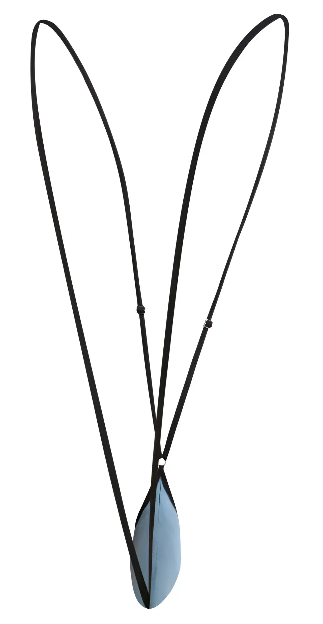 Black cord necklace with light blue teardrop pendant from JUSTIN+SIMON XSJ04 sling color metal green collection