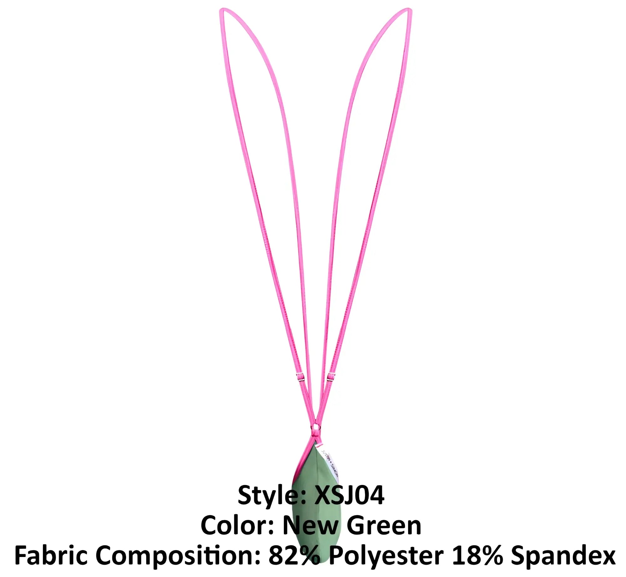 A vibrant pink justin simon xsj04 sling color new green with three parallel straps and a central green tag