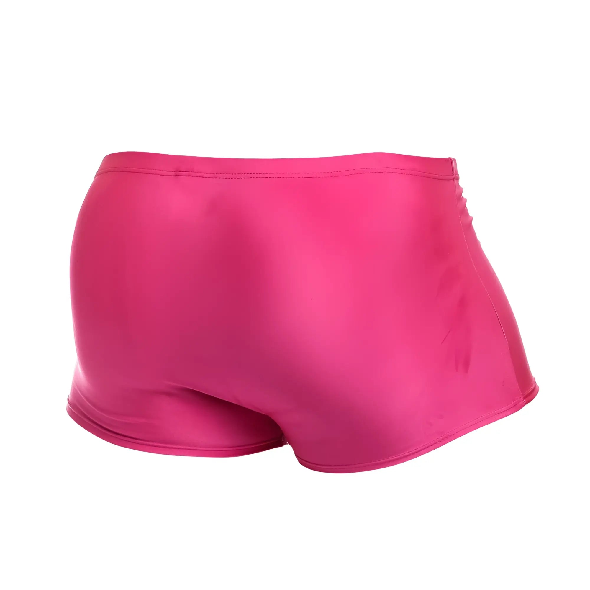 Justin+Simon XSJ08 classic trunks in bright pink shiny satin shorts for stylish comfortable wear