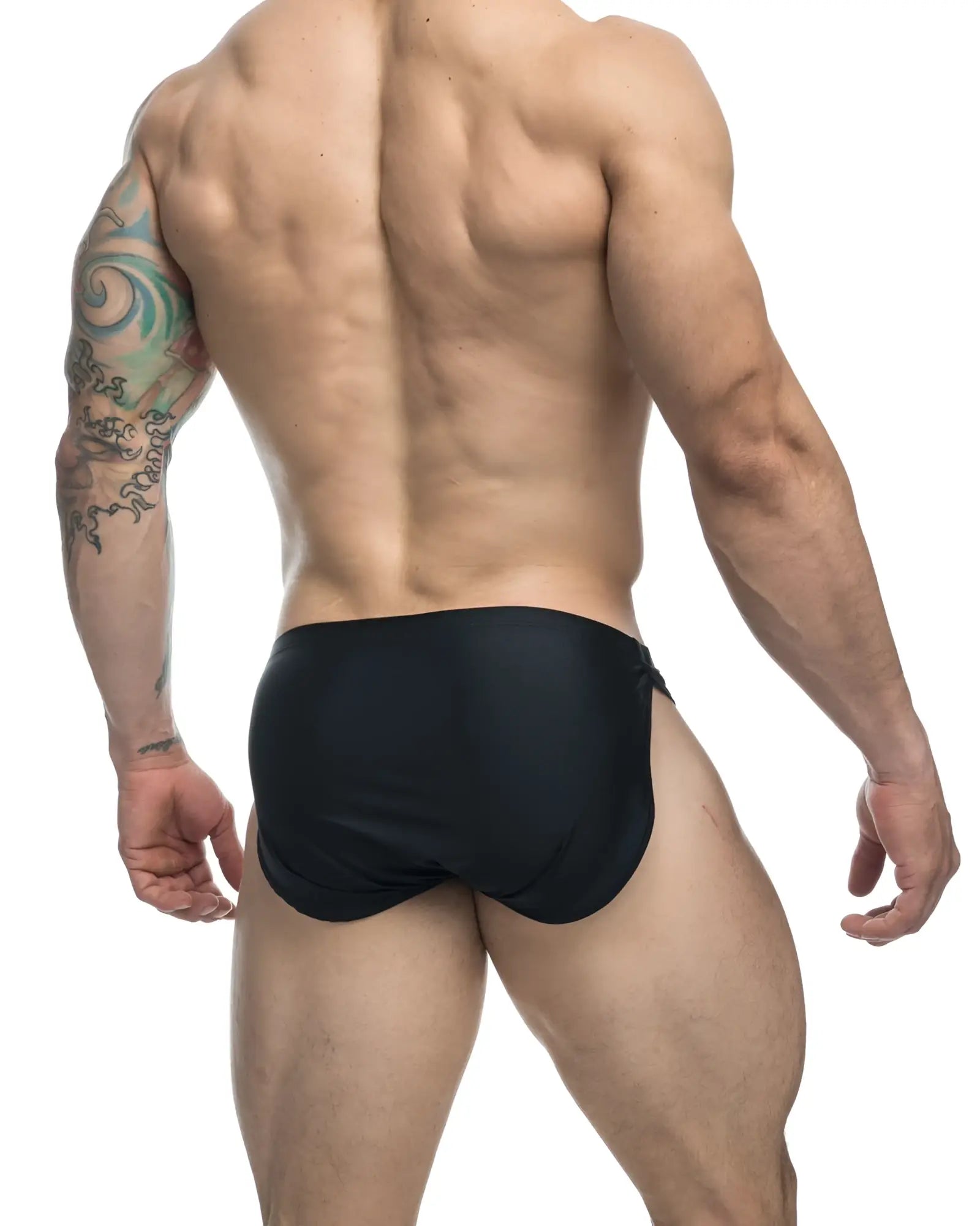 Justin simon xsj09 black running shorts with sleek minimalist design and form-fitting fabric for active use