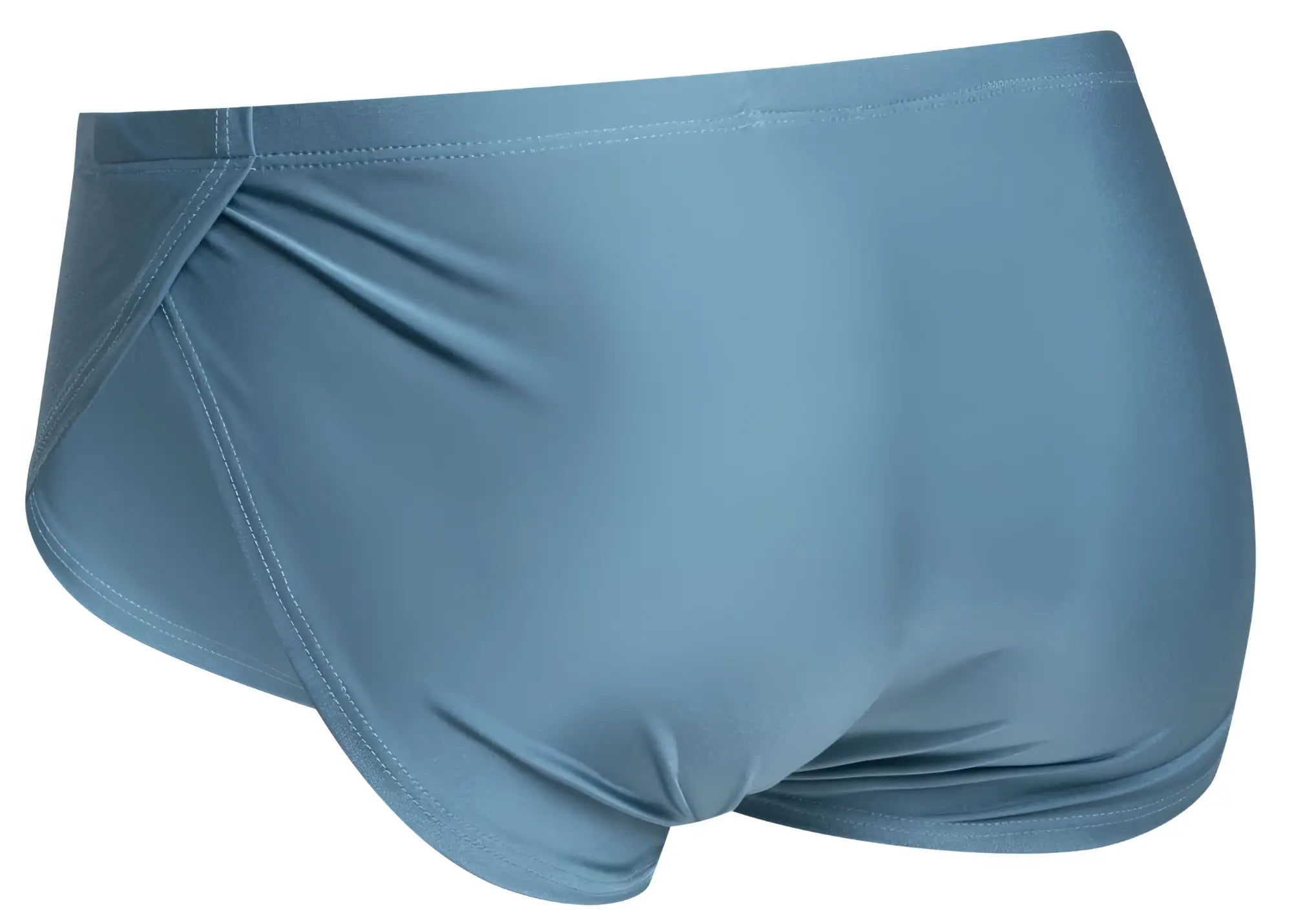 A sleek light blue justin simon xsj09 running brief with smooth stretchy fabric and clean waistband stitching