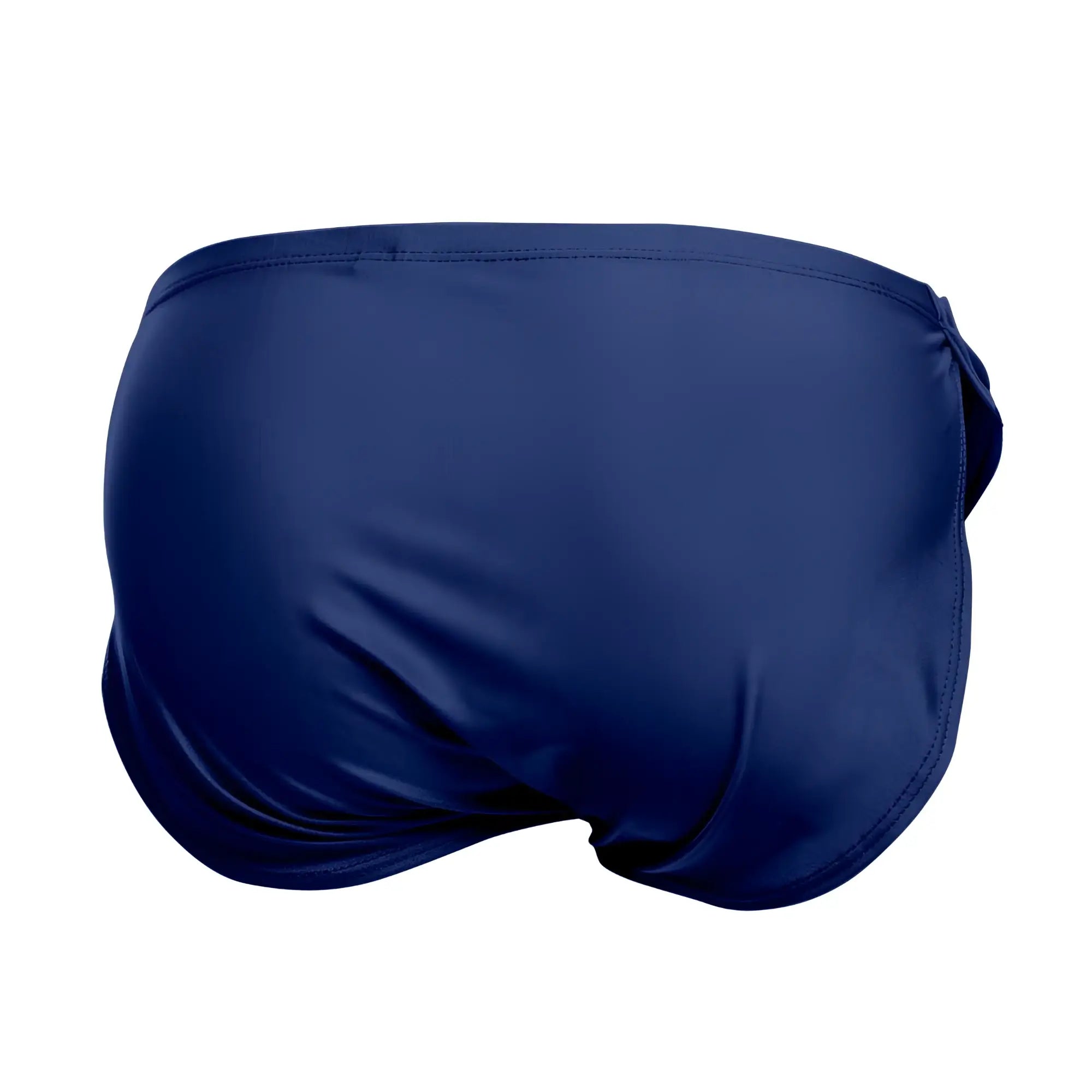 Navy blue justin simon xsj09 running shorts with smooth stretchy fabric and side tie closure in royal blue color