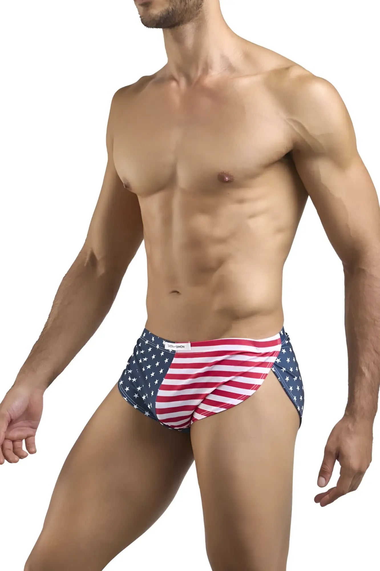 Men’s justin simon xsj09 running shorts with usa flag pattern designed for active wear