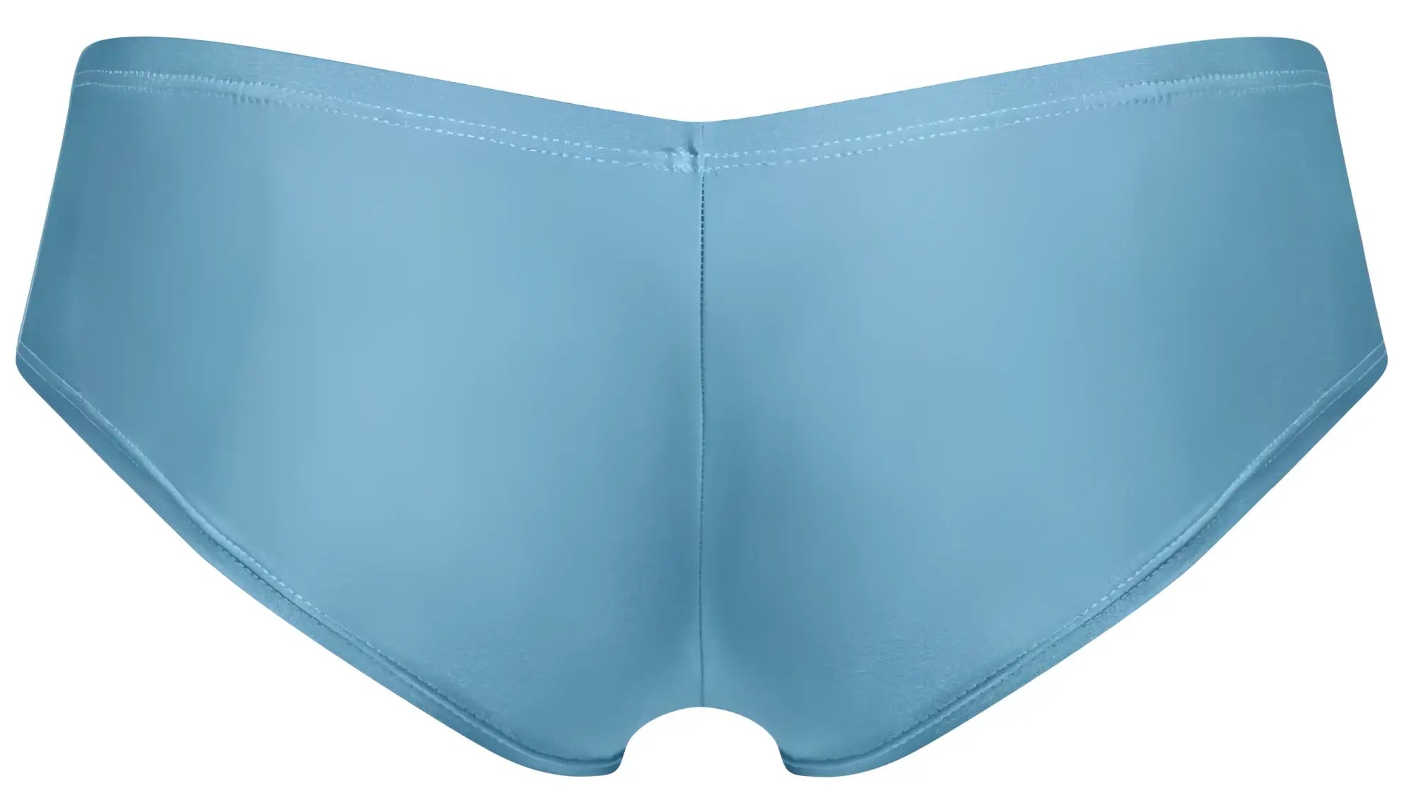 Justin simon xsj13 cheeky bulge boxer in metal green with smooth seamless light blue women’s briefs design visible