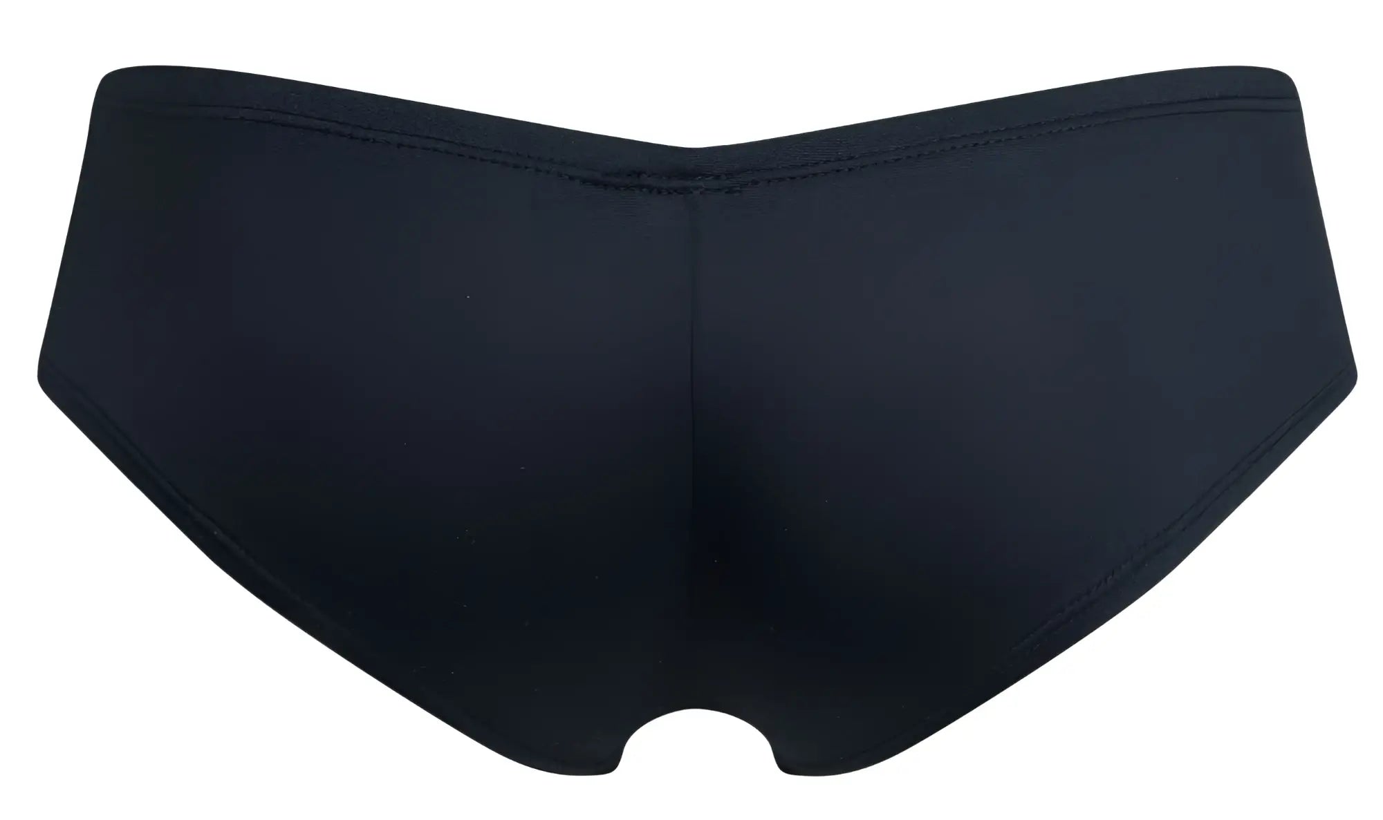 Justin+Simon XSJ13 cheeky bulge boxer in black seamless fabric with smooth finish and subtle waistband stitching