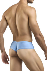 Justin+Simon xsj22 baby blue cheek briefs in light blue smooth stretchy fabric with a form fitting design