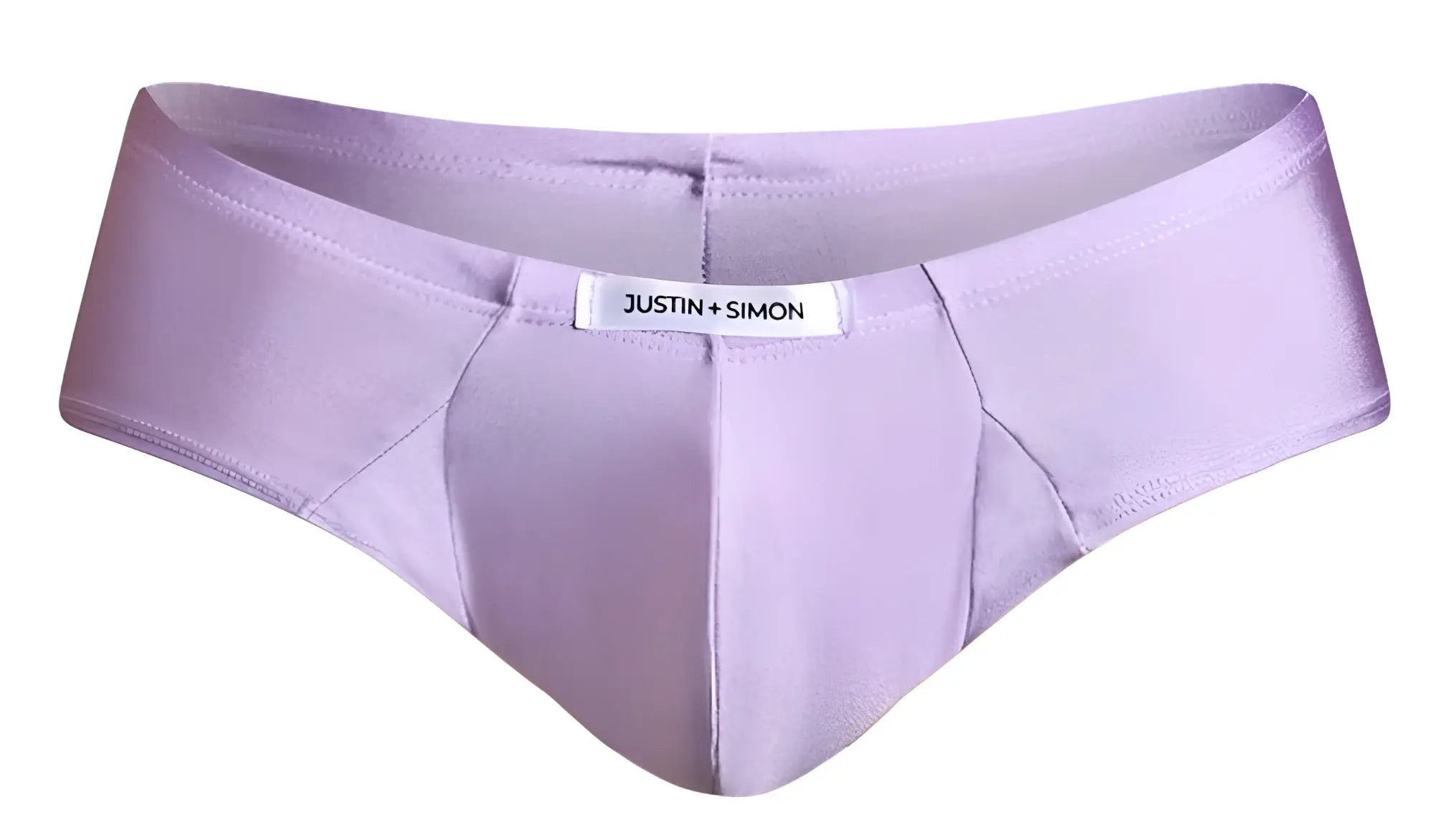 Lavender satin briefs by justin simon XSJ22 cheek briefs lilac color smooth fabric comfortable fit