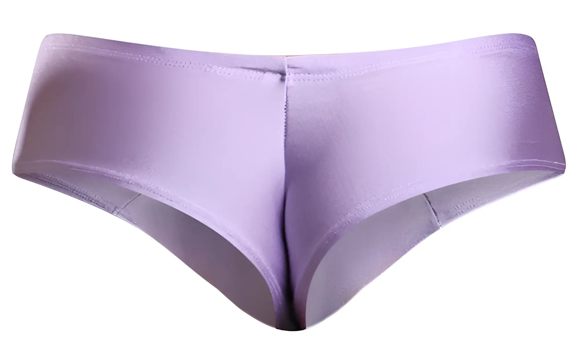 Justin simon xsj22 lilac cheek briefs in sleek satin finish with subtle seam detailing