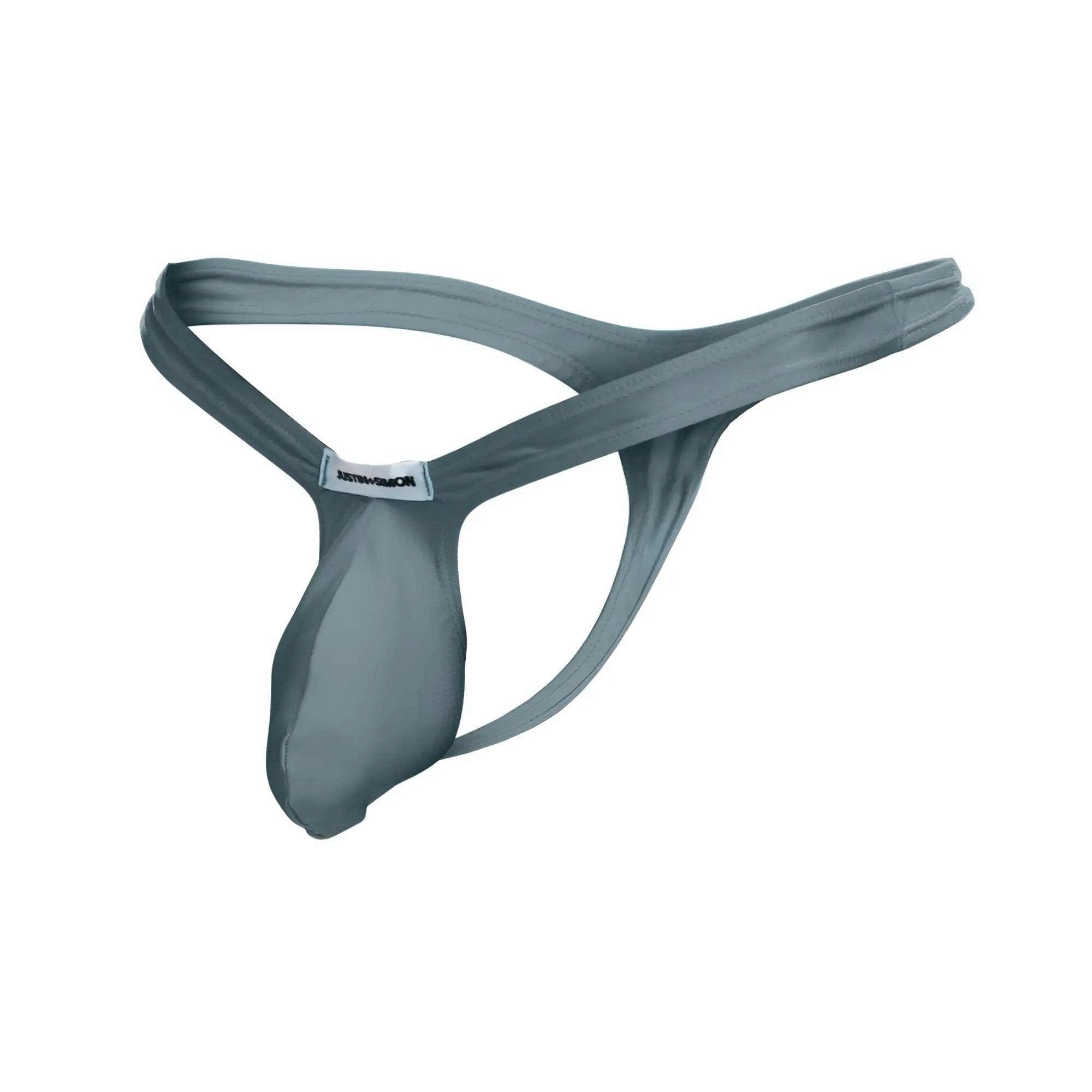 Justin Simon xsjbu02 metal green mesh thong with supportive contoured design and reinforced elastic bands