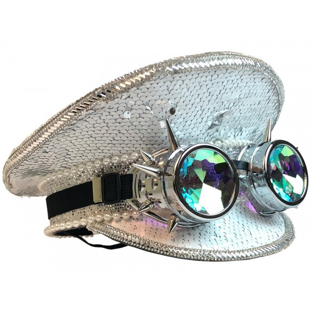 Pailletten-Festivalhut mit Sonnenbrille