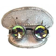 Pailletten-Festivalhut mit Sonnenbrille
