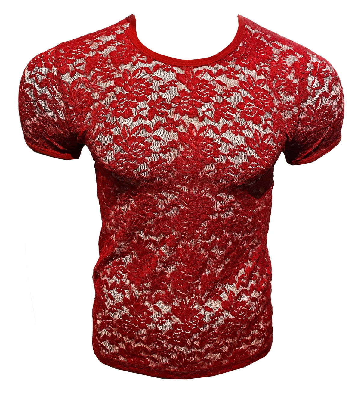 Knobs SF Lace Tee - Red