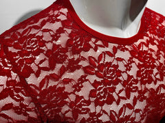 Knobs SF Lace Tee - Red