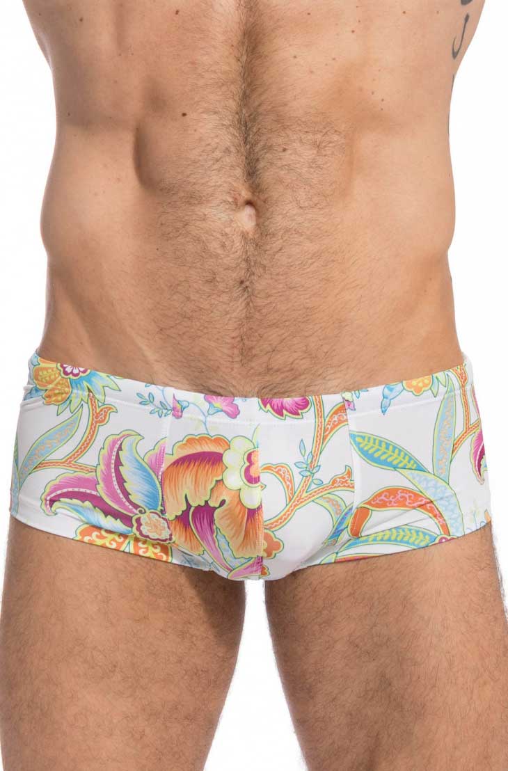 L'Homme Invisible Pattaya Hipster Square Cut Trunk Bademode Polychrome BA202-PAT-LE2 Größe L