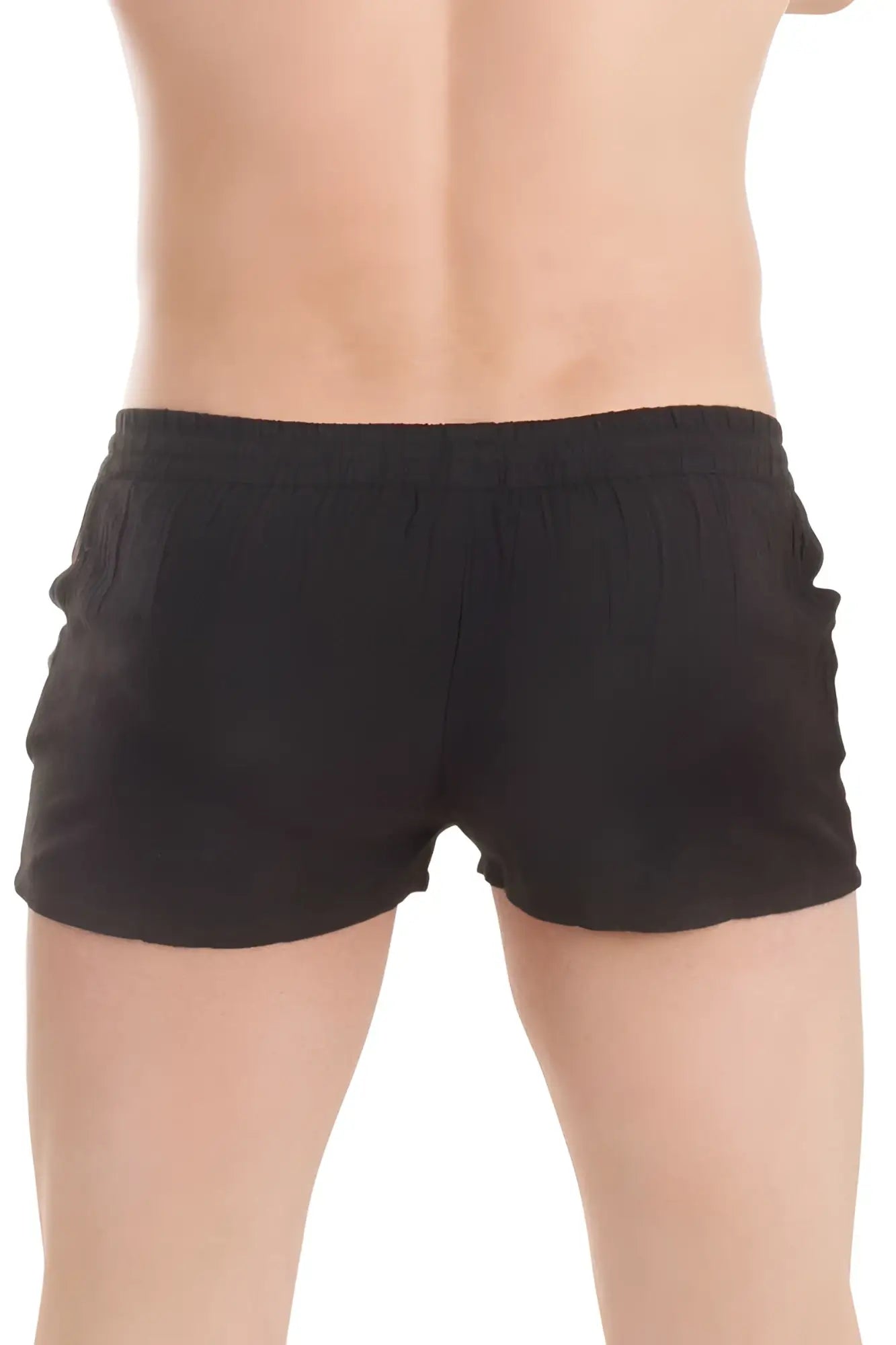 Black l’homme invisible sensations lounge shorts with elastic waistband and side pockets size m