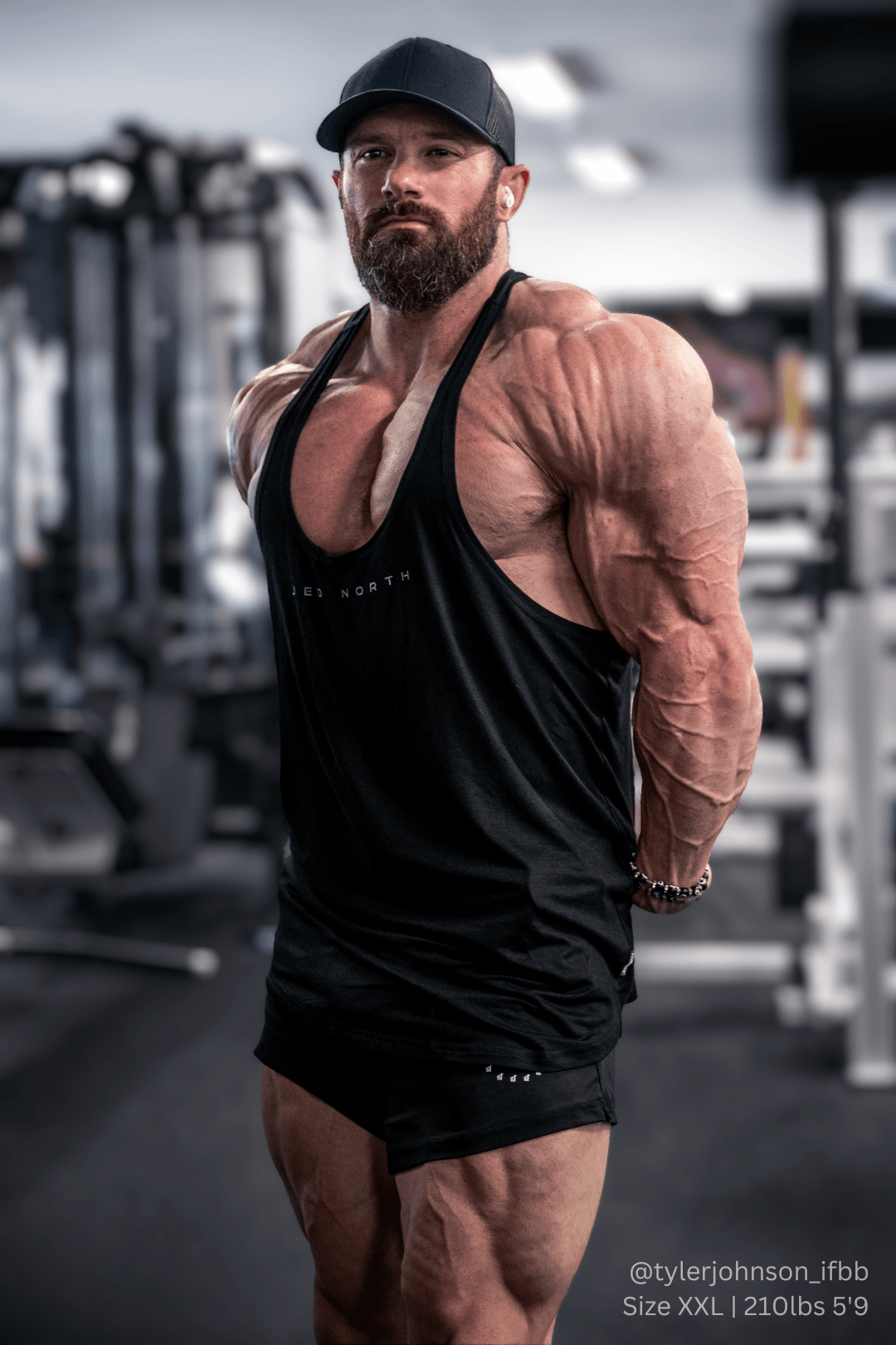Jed North Herren Classic Bodybuilding Racerback Stringer - Premium Schwarz
