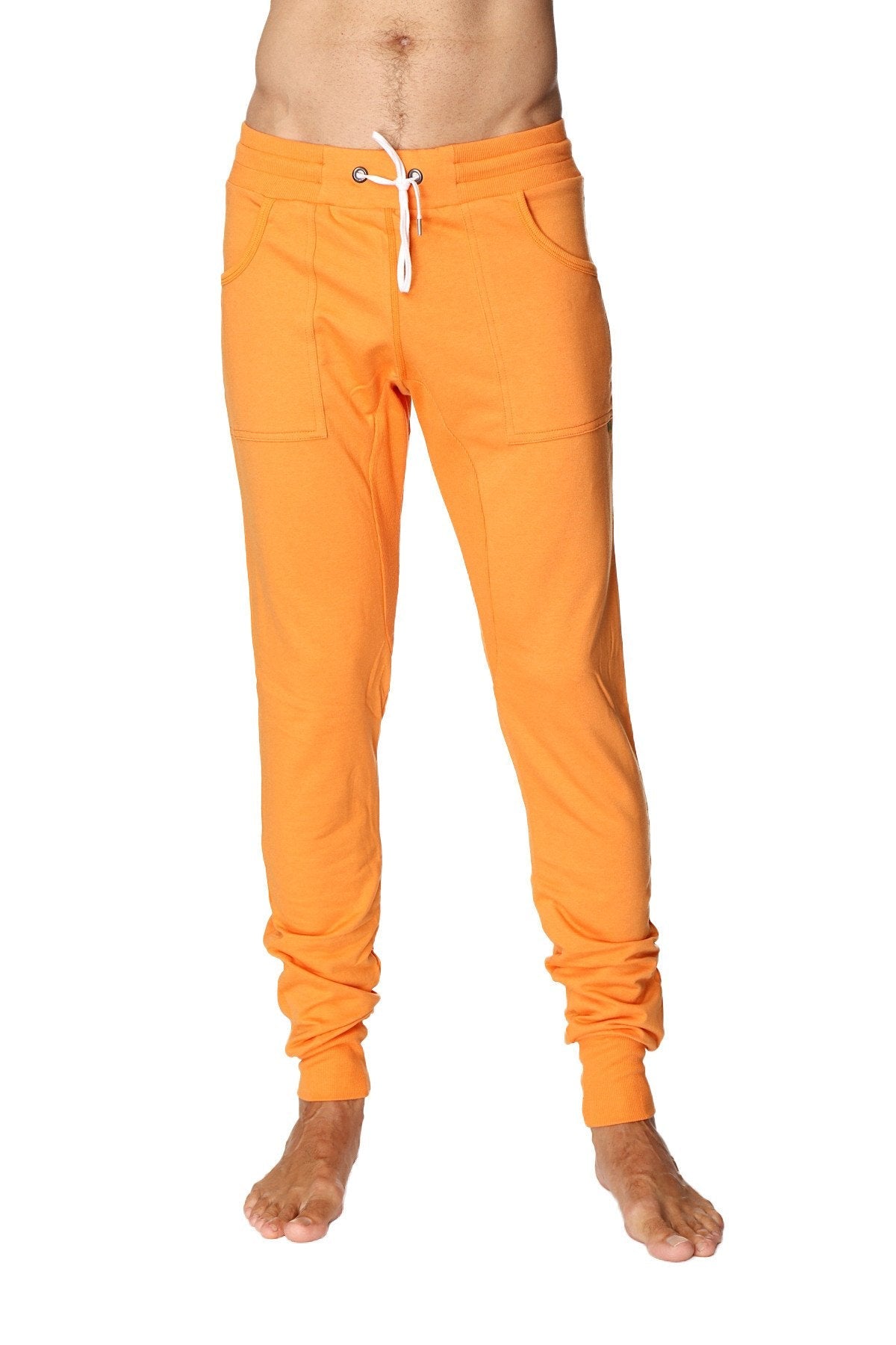 Jogginghose & Yogahose mit langem Bündchen (Sonnenorange)
