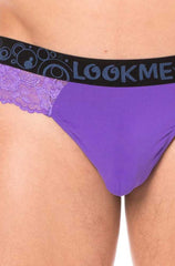 Lookme Spitzen-Tanga, Unterwäsche, Violett, 2006-57, Größe L