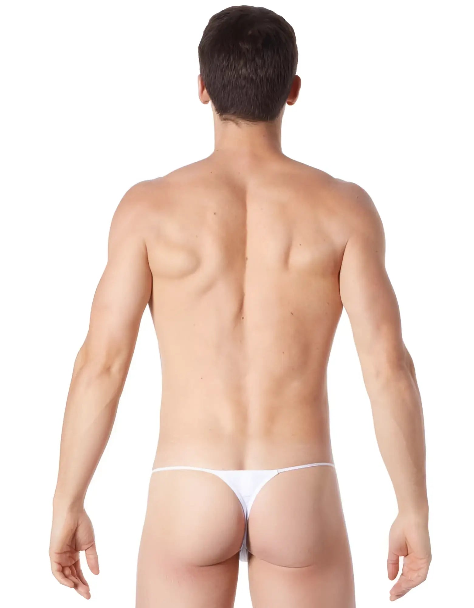 White lookme cube zipper mesh thong underwear size s made of thin seamless fabric with minimalist design