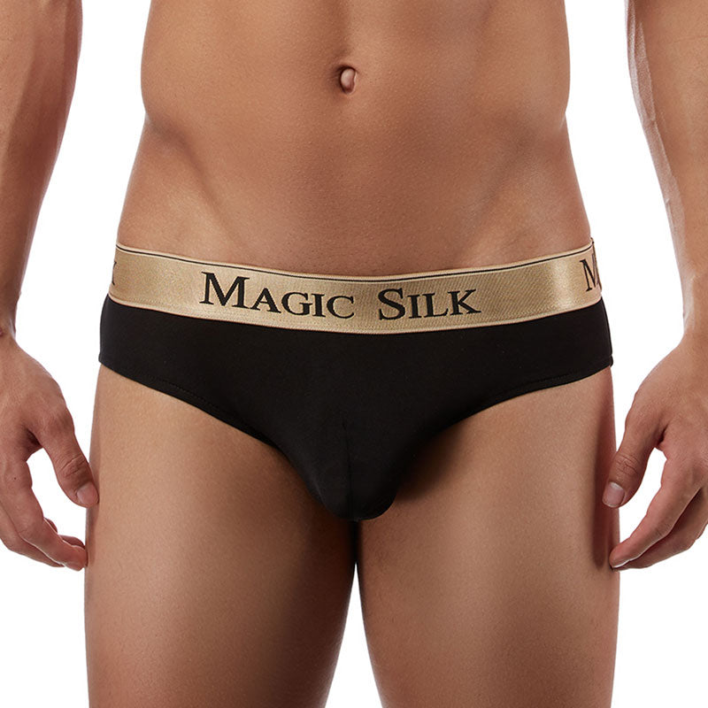 Magic Silk Seidenstrick Lo Rise Bikini Unterwäsche Schwarz 6386 Größe M