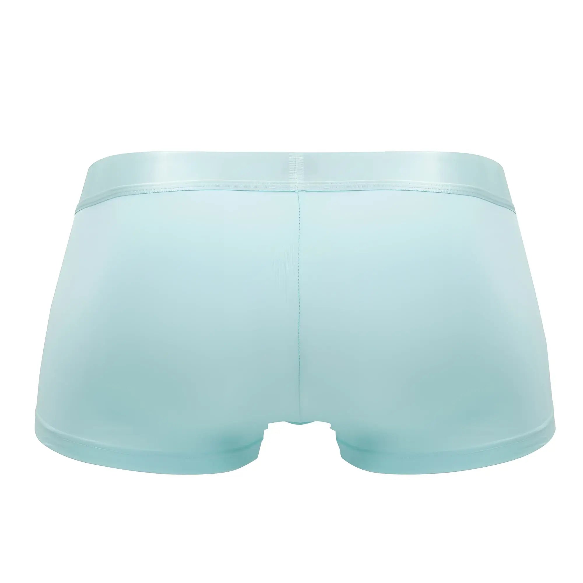 Male power 129-281 easy breezy mini short aqua cotton briefs with smooth satin-like waistband