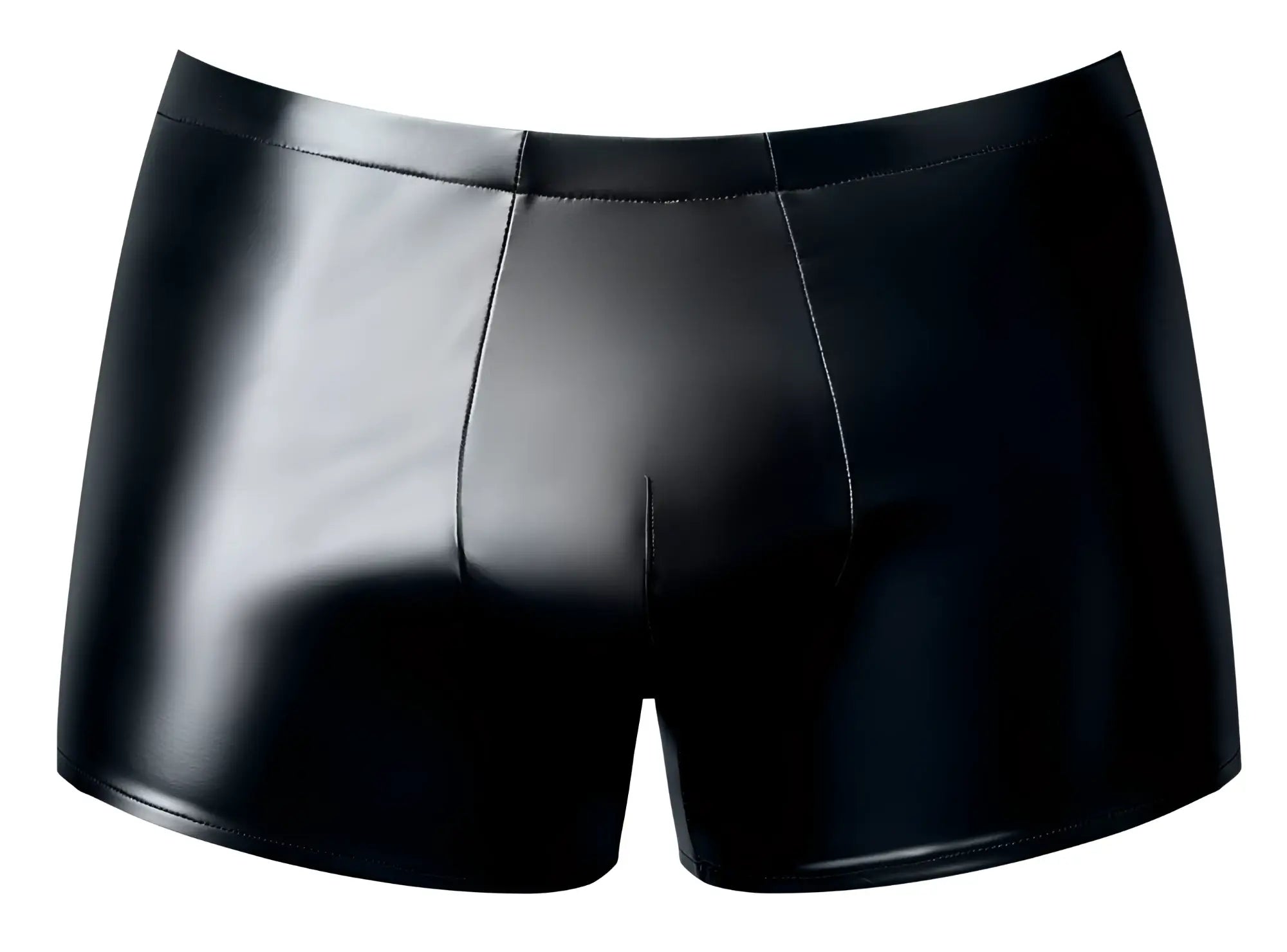 Male Power 153-301 Liquid Onyx 2.0 black patent leather briefs with sleek glossy finish and tailored fit